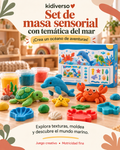 Set de masa sensorial con temática del mar🐟🐳🦀
