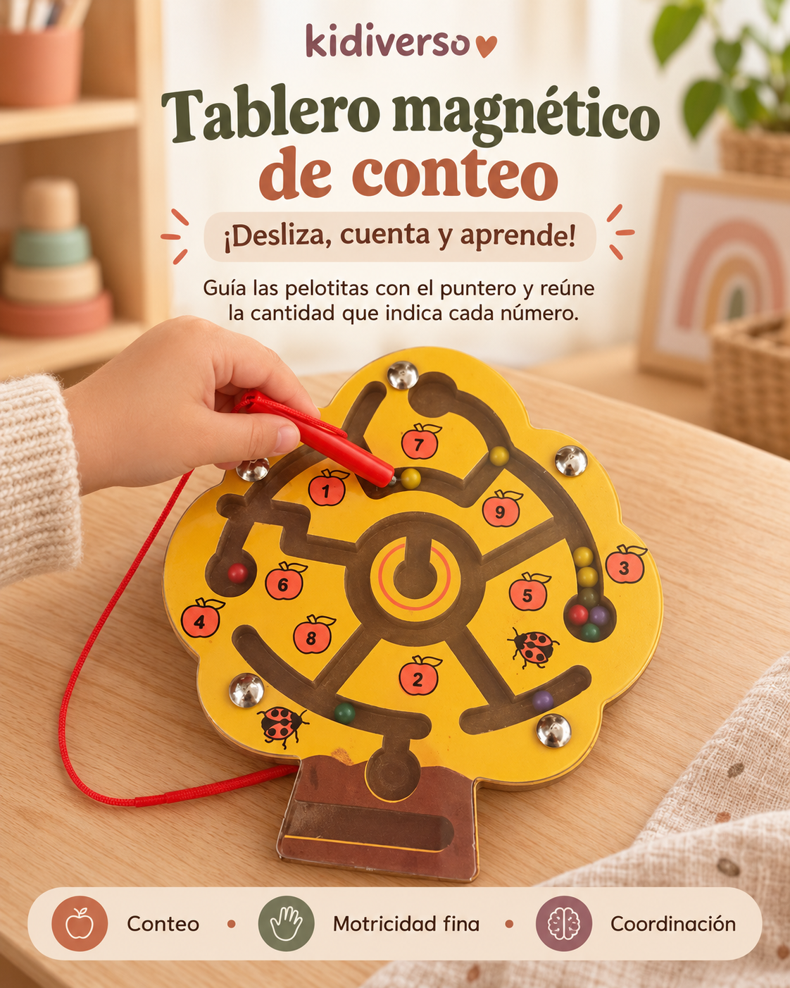 Tablero magnético de conteo🧲✨